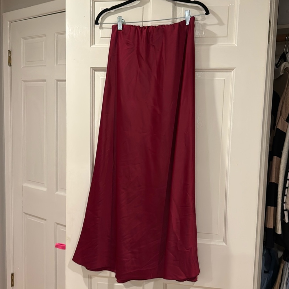 Made in Italy burgundy slip skirt